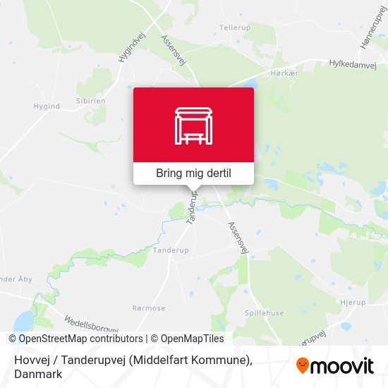 Hovvej / Tanderupvej (Middelfart Kommune) kort