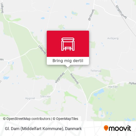 Gl. Dam (Middelfart Kommune) kort
