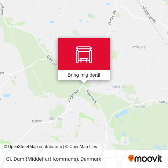 Gl. Dam (Middelfart Kommune) kort