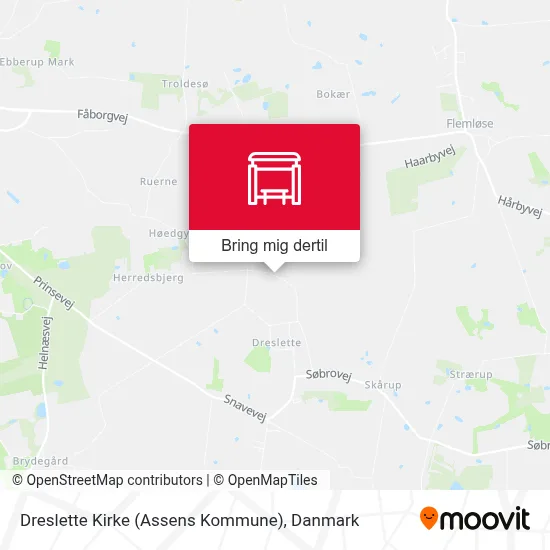 Dreslette Kirke (Assens Kommune) kort