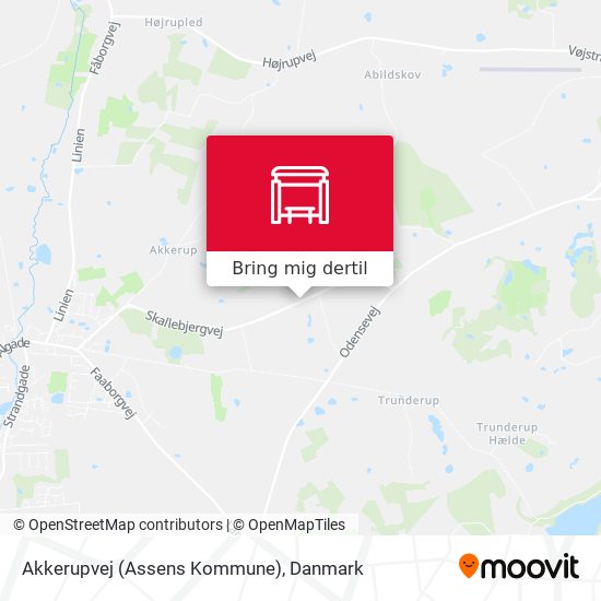 Akkerupvej (Assens Kommune) kort