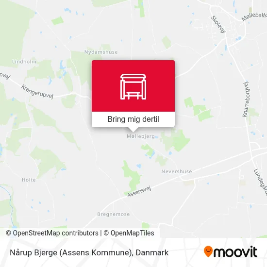 Nårup Bjerge (Assens Kommune) kort