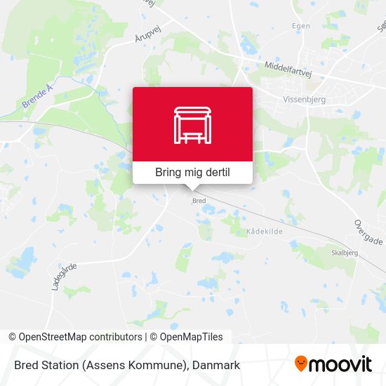 Bred Station (Assens Kommune) kort