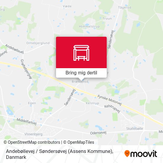 Andebøllevej / Søndersøvej (Assens Kommune) kort