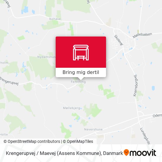 Krengerupvej / Maevej (Assens Kommune) kort
