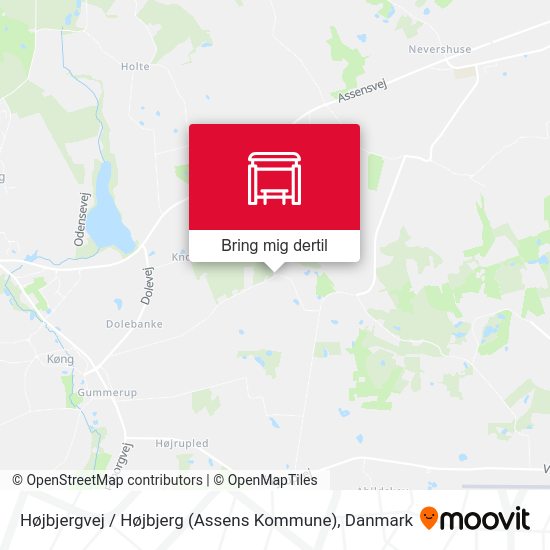 Højbjergvej / Højbjerg (Assens Kommune) kort