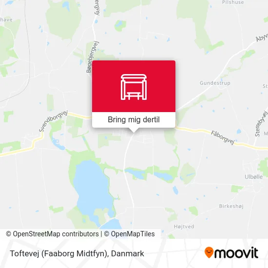 Toftevej (Faaborg Midtfyn) kort