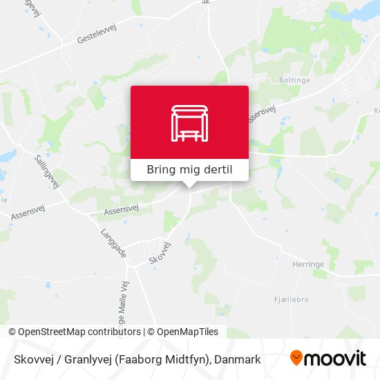 Skovvej / Granlyvej (Faaborg Midtfyn) kort