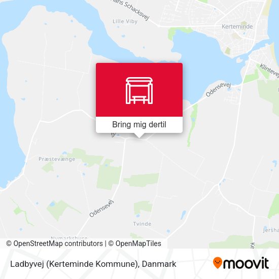 Ladbyvej (Kerteminde Kommune) kort