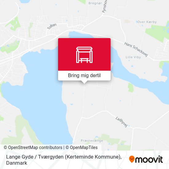 Lange Gyde / Tværgyden (Kerteminde Kommune) kort