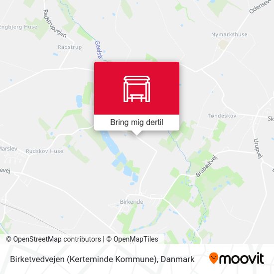 Birketvedvejen (Kerteminde Kommune) kort