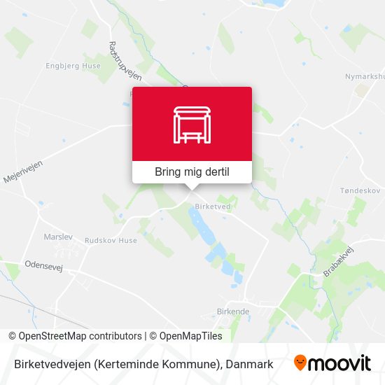 Birketvedvejen (Kerteminde Kommune) kort