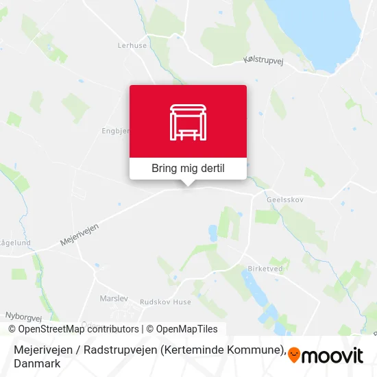 Mejerivejen / Radstrupvejen (Kerteminde Kommune) kort