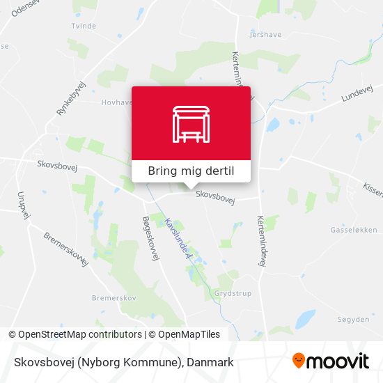 Skovsbovej (Nyborg Kommune) kort