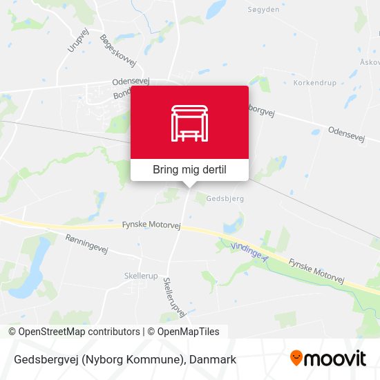 Gedsbergvej (Nyborg Kommune) kort