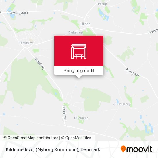 Kildemøllevej (Nyborg Kommune) kort