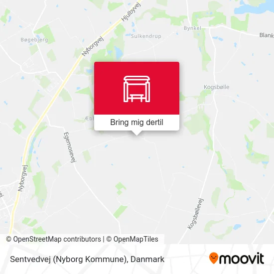 Sentvedvej (Nyborg Kommune) kort