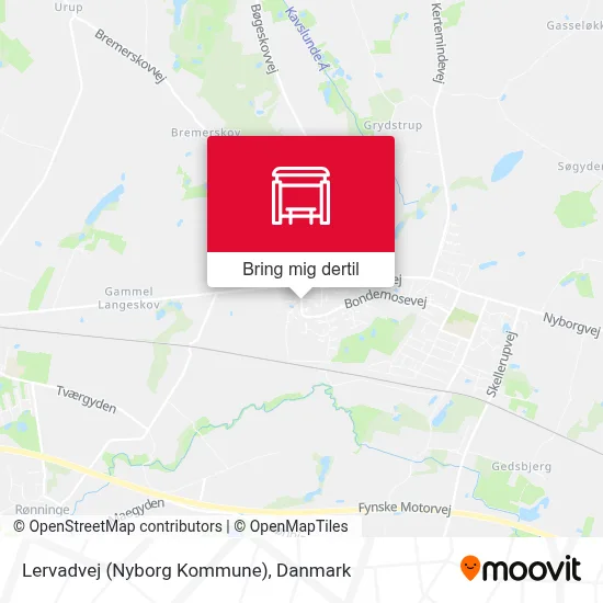 Lervadvej (Nyborg Kommune) kort