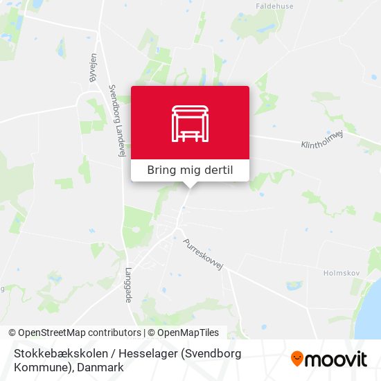 Stokkebækskolen / Hesselager (Svendborg Kommune) kort