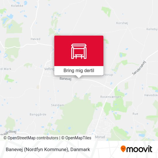 Banevej (Nordfyn Kommune) kort