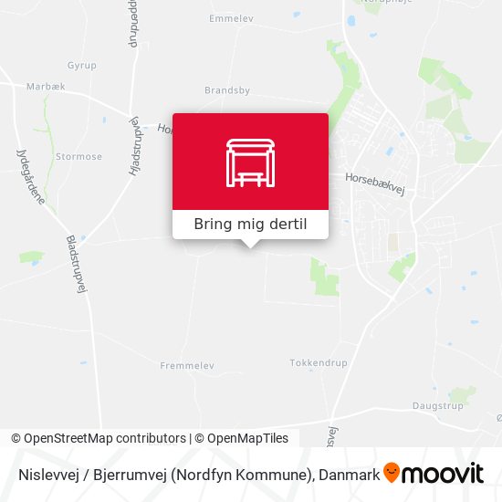 Nislevvej / Bjerrumvej (Nordfyn Kommune) kort