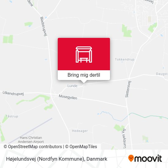Højelundsvej (Nordfyn Kommune) kort