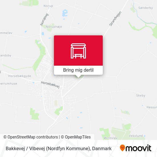 Bakkevej / Vibevej (Nordfyn Kommune) kort