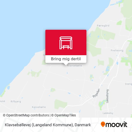Klavsebøllevej (Langeland Kommune) kort