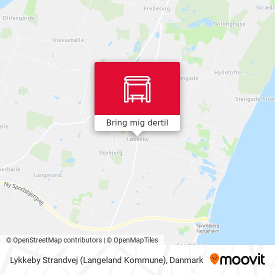 Lykkeby Strandvej (Langeland Kommune) kort