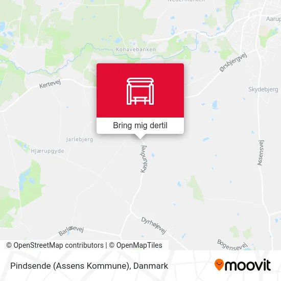Pindsende (Assens Kommune) kort