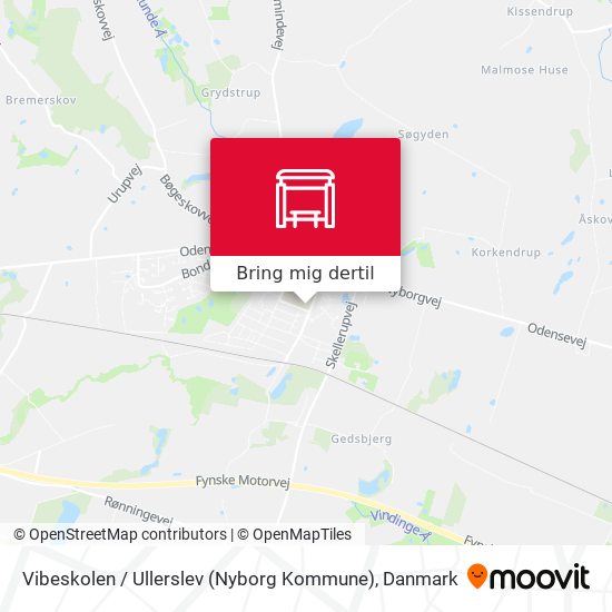 Vibeskolen / Ullerslev (Nyborg Kommune) kort