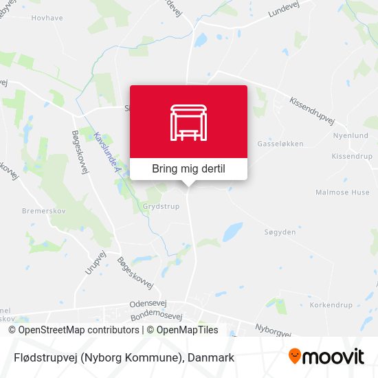 Flødstrupvej (Nyborg Kommune) kort