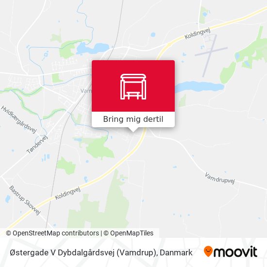 Østergade V Dybdalgårdsvej (Vamdrup) kort