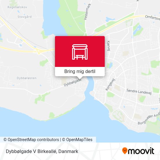 Dybbølgade V Birkeallé kort