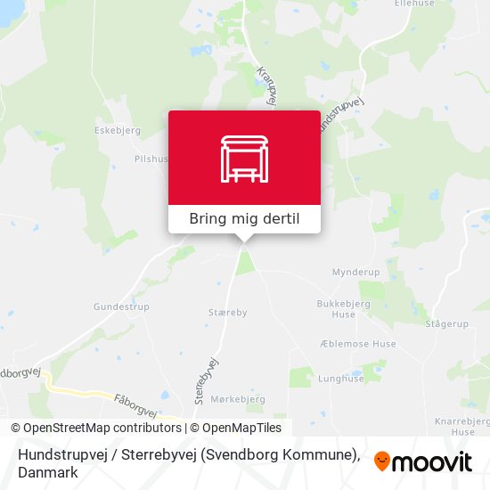 Hundstrupvej / Sterrebyvej (Svendborg Kommune) kort