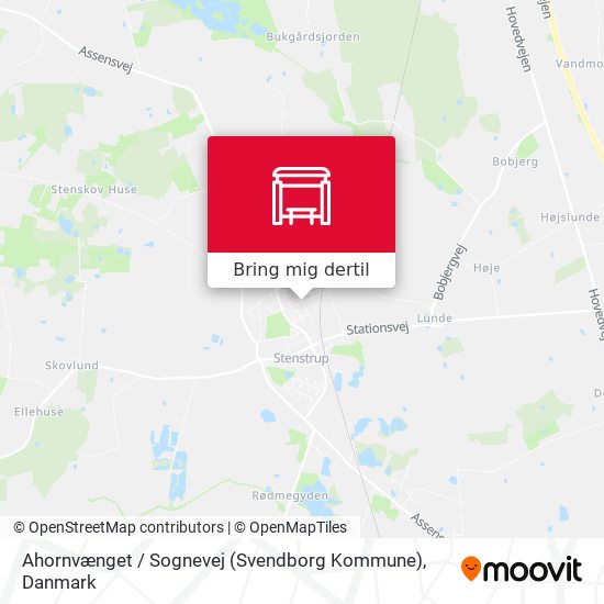 Ahornvænget / Sognevej (Svendborg Kommune) kort