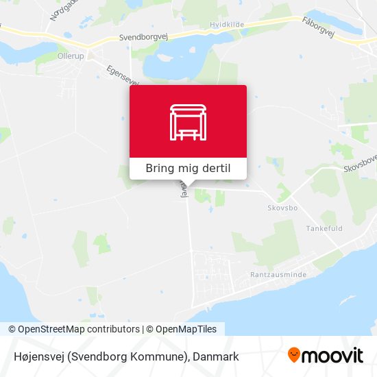 Højensvej (Svendborg Kommune) kort