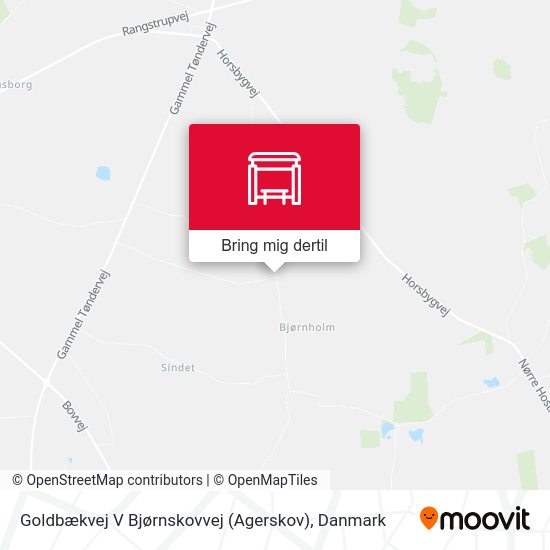 Goldbækvej V Bjørnskovvej (Agerskov) kort