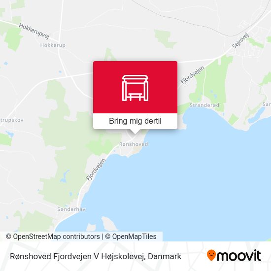 Rønshoved Fjordvejen V Højskolevej kort