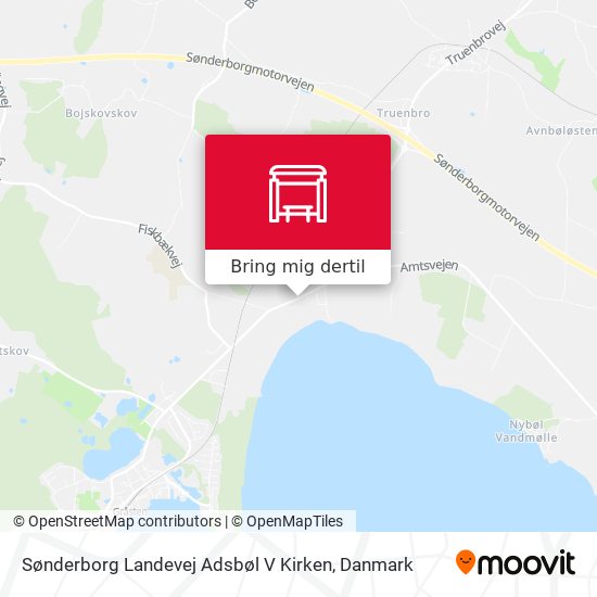 Sønderborg Landevej Adsbøl V Kirken kort