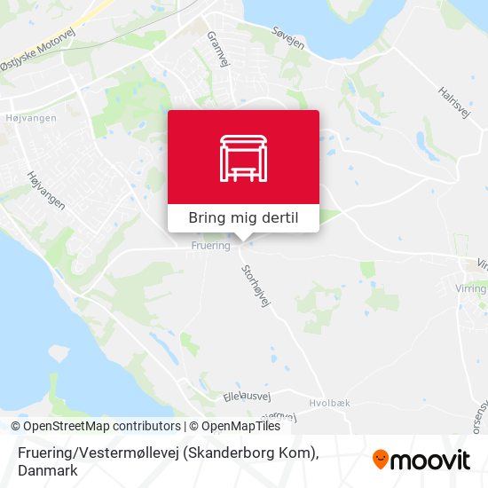 Fruering / Vestermøllevej (Skanderborg Kom) kort