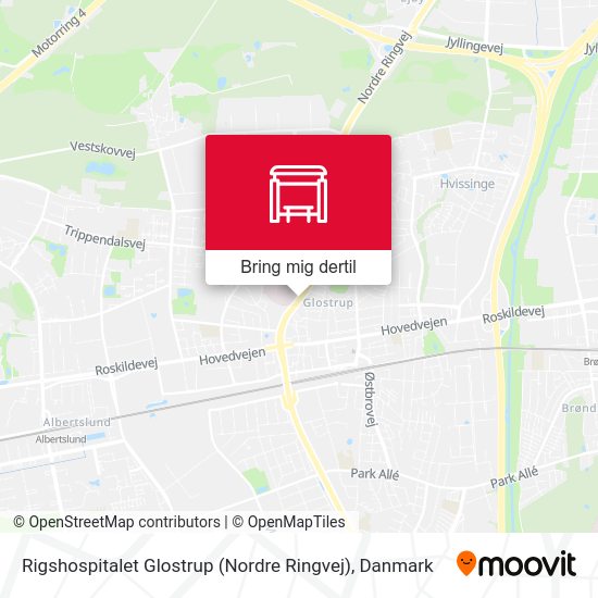 Rigshospitalet Glostrup (Nordre Ringvej) kort