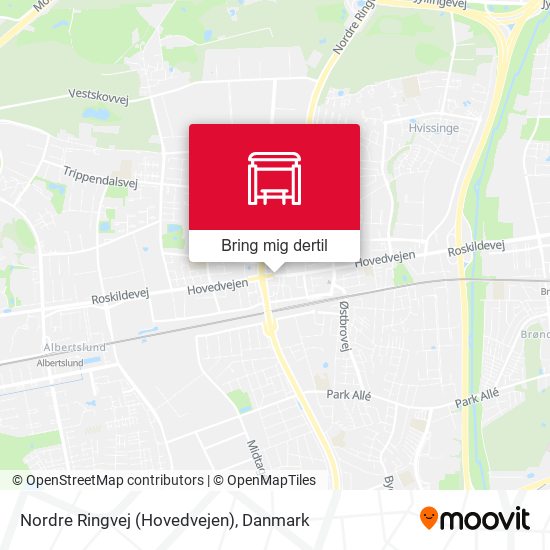Nordre Ringvej (Hovedvejen) kort