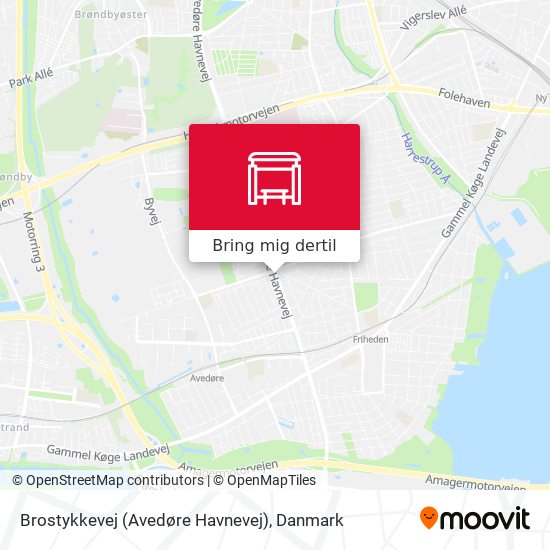 Brostykkevej (Avedøre Havnevej) kort