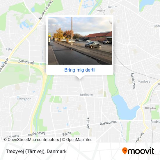 Tæbyvej (Tårnvej) kort