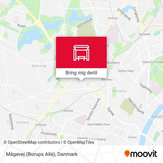 Mågevej (Borups Allé) kort