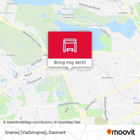 Granvej (Vadstrupvej) kort