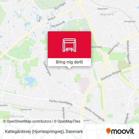 Køllegårdsvej (Hjortespringvej) kort