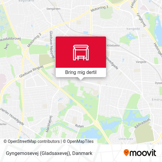 Gyngemosevej (Gladsaxevej) kort