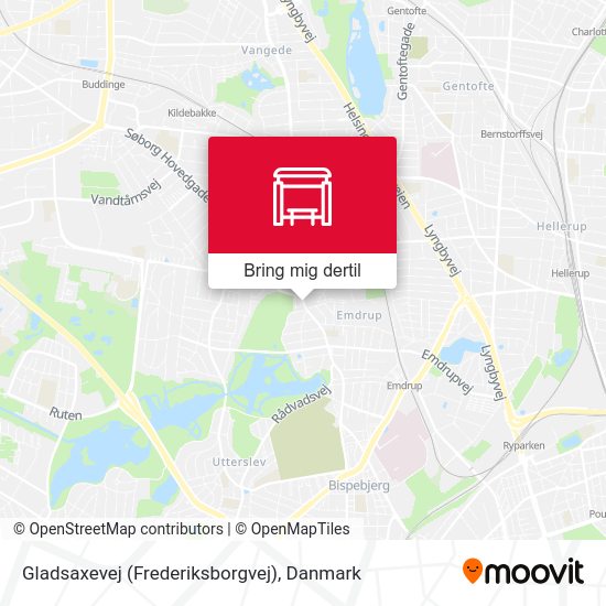 Gladsaxevej (Frederiksborgvej) kort
